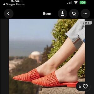 Birdies - The Dove in Burnt Orange Lattice - Women's Flats (Size 7.5)